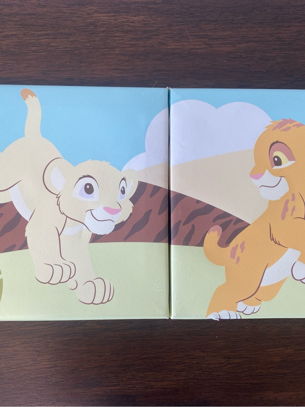 Disney Baby The Lion King 2-Piece Canvas Wall Art – Young Simba and Nala